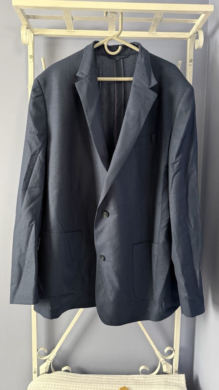 Bonobos Blazer Men's 54 L Slim Fit Blue Vitale Barberis Canoncio Wool 2 Button